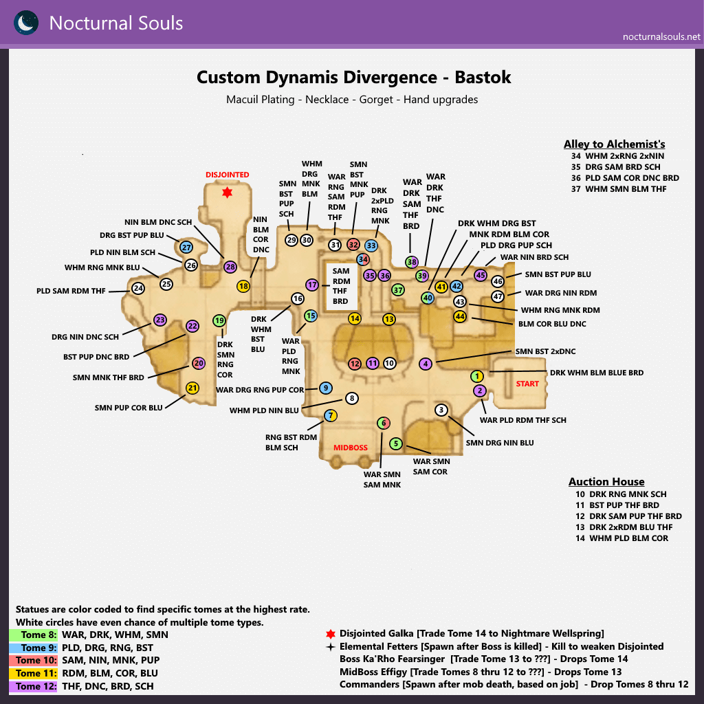 Dynamis Divergence - Bastok Spawn Map