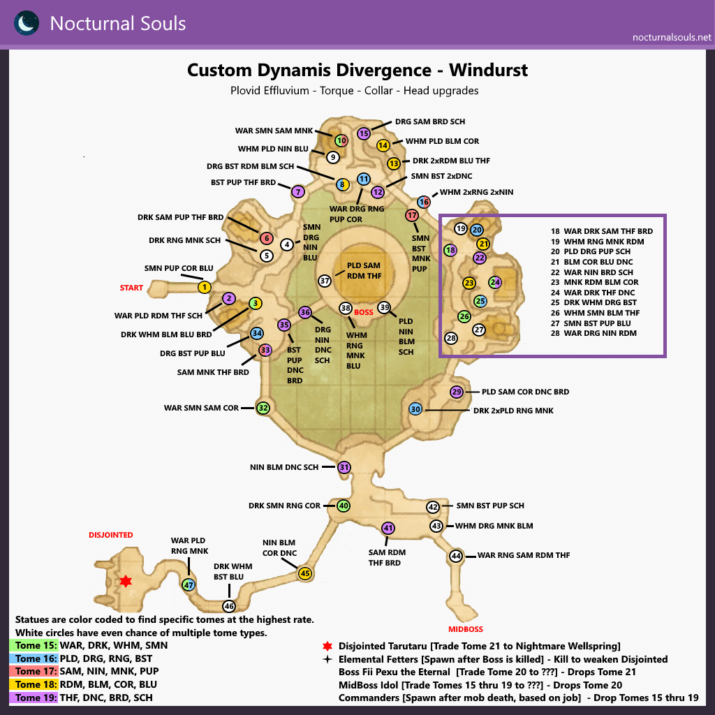 Dynamis Divergence - Windurst Spawn Map