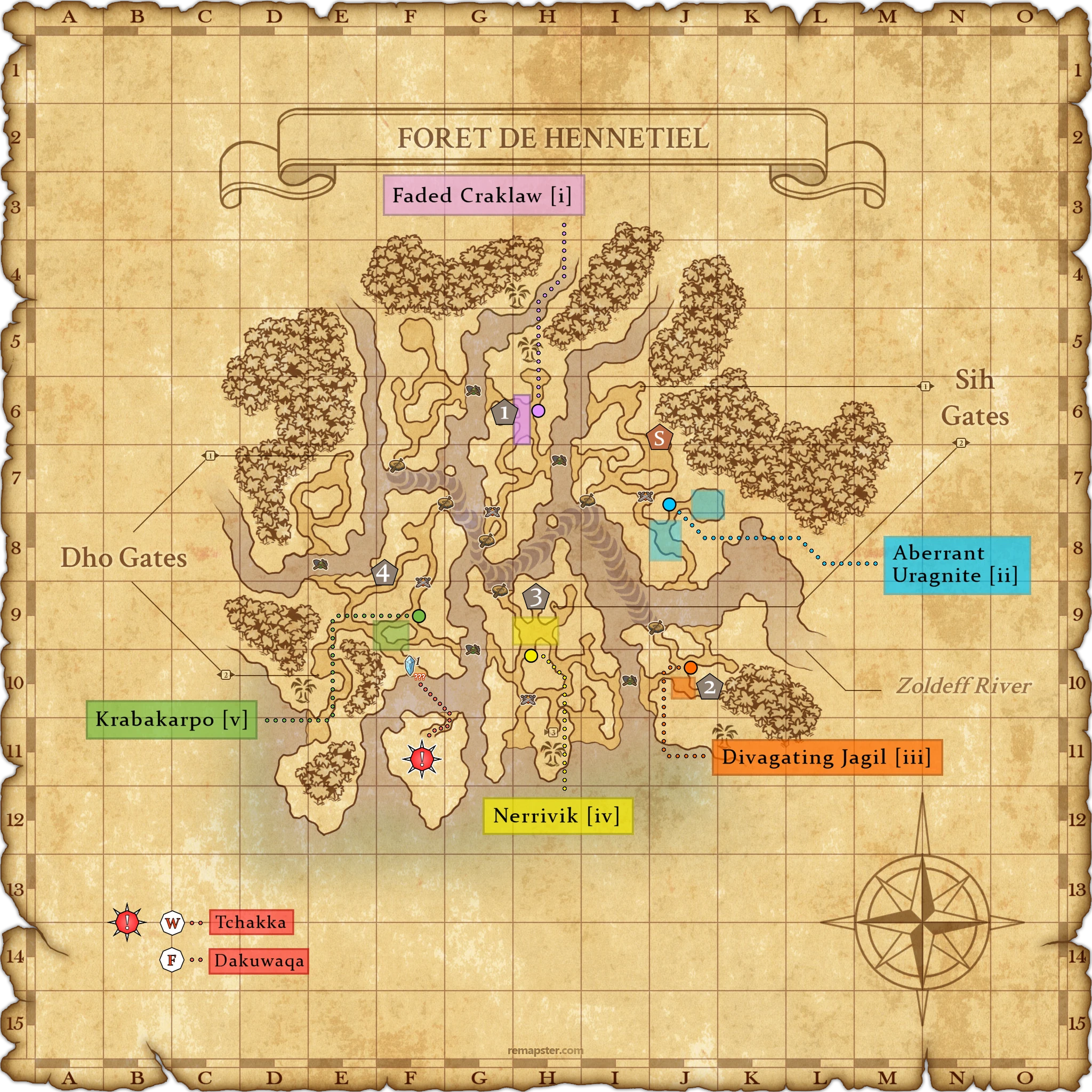 Foret De Hennetiel Map