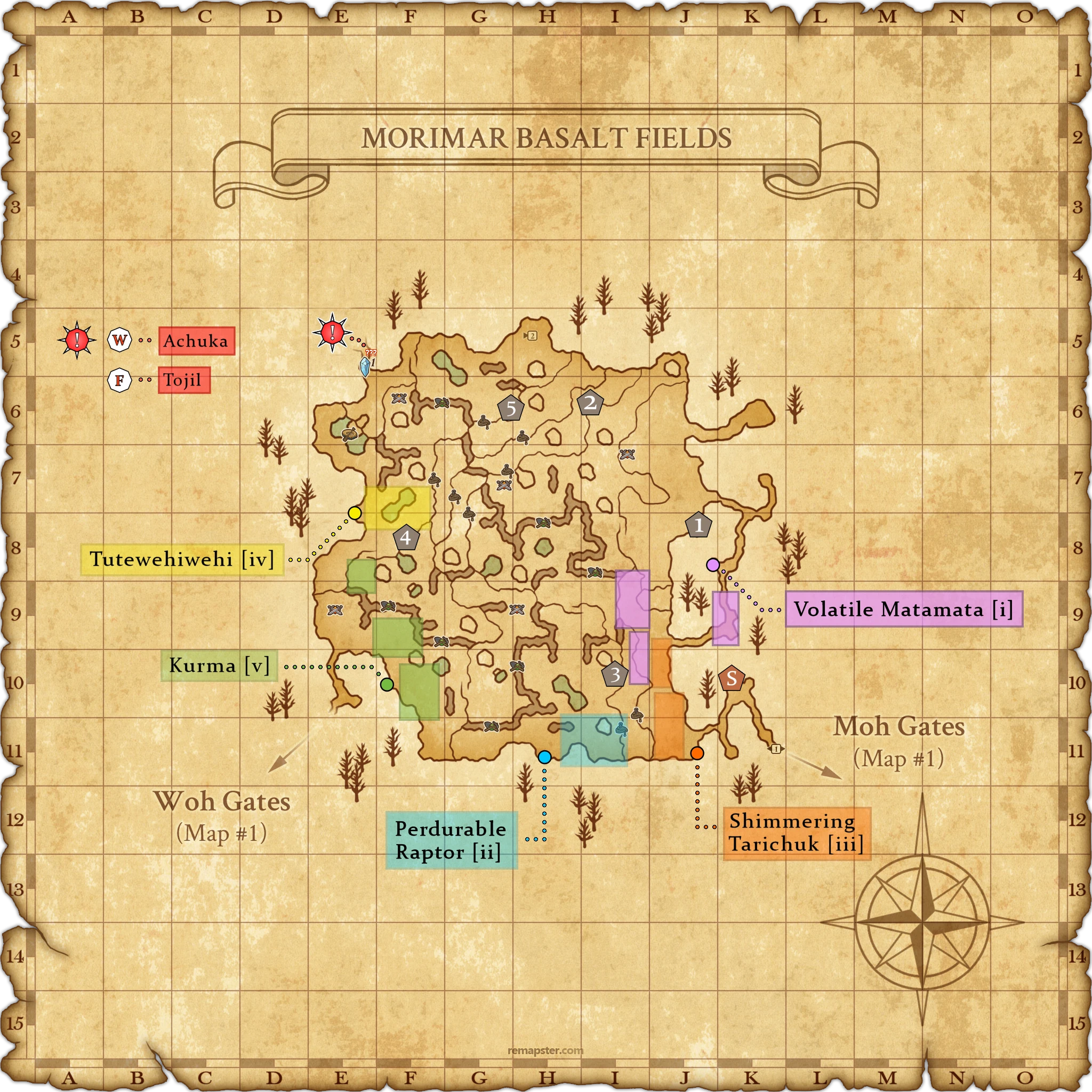 Morimar Basalt Fields Map