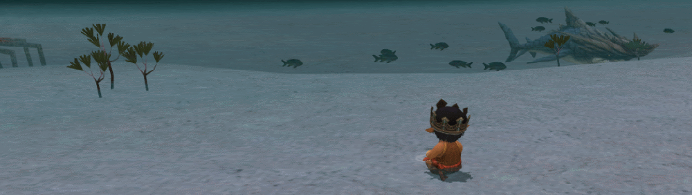 King chillin' by the beach